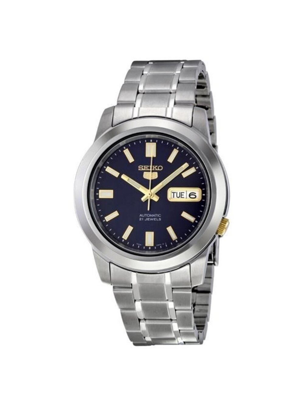 NWT Seiko 5 Automatic Stainless Steel Blue Dial Men's Watch